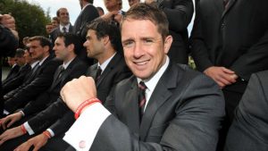 shane-williams-sporting-his-come-on-wales-wristband-662978467