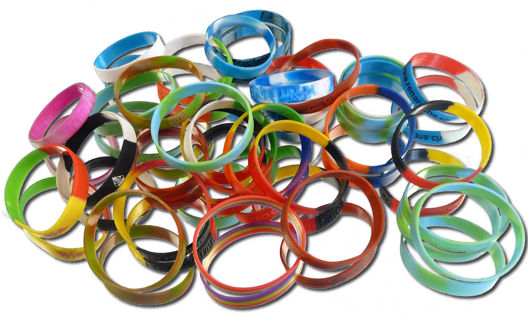 Silicone bracelets. no event is complete without them!